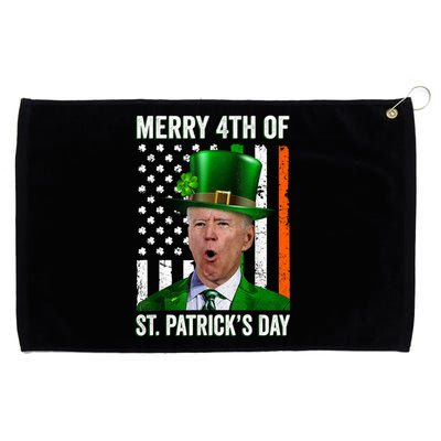 Funny Merry 4th Of St Patrick's Day Joe Biden Leprechaun Hat Grommeted Golf Towel