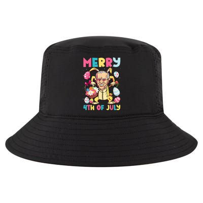 Funny Merry 4th Of July Bunny Confused Joe Biden Easter Day Cool Comfort Performance Bucket Hat