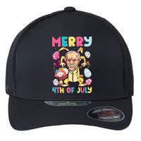 Funny Merry 4th Of July Bunny Confused Joe Biden Easter Day Flexfit Unipanel Trucker Cap