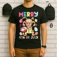 Funny Merry 4th Of July Bunny Confused Joe Biden Easter Day T-Shirt