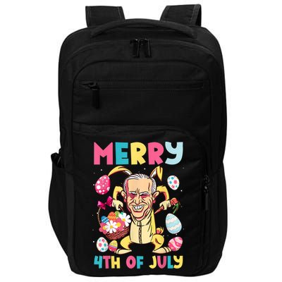 Funny Merry 4th Of July Bunny Confused Joe Biden Easter Day Impact Tech Backpack