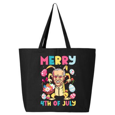 Funny Merry 4th Of July Bunny Confused Joe Biden Easter Day 25L Jumbo Tote