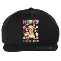 Funny Merry 4th Of July Bunny Confused Joe Biden Easter Day Wool Snapback Cap