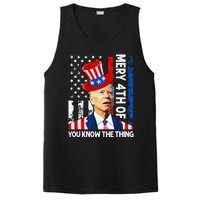 Funny Merry 4th Of You Know..The Thing 4th Of July USA Flag PosiCharge Competitor Tank