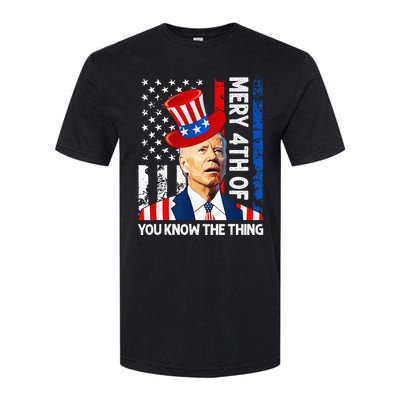 Funny Merry 4th Of You Know..The Thing 4th Of July USA Flag Softstyle CVC T-Shirt