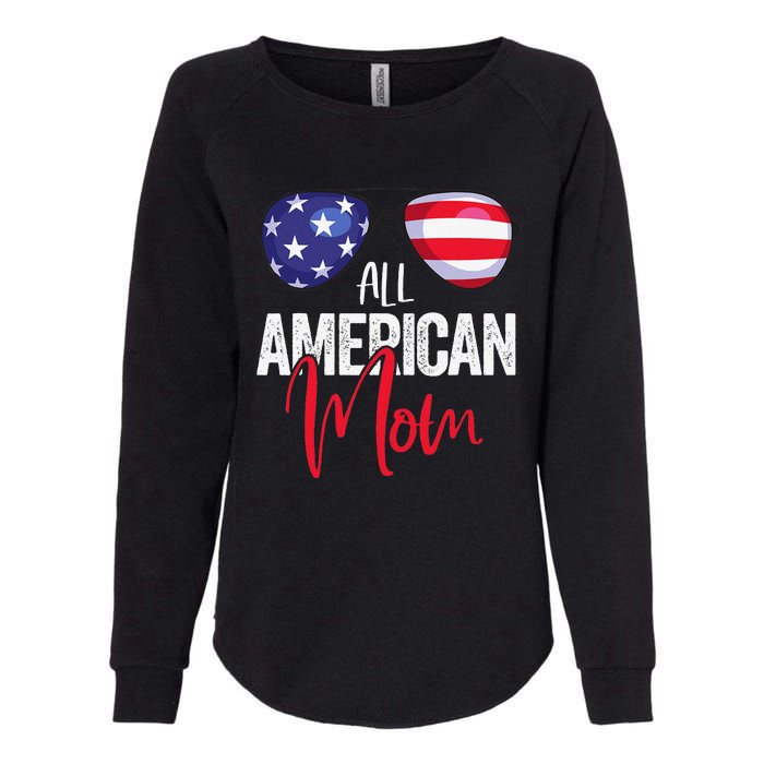 Family Matching 4th of July  Mom American Flag Womens California Wash Sweatshirt