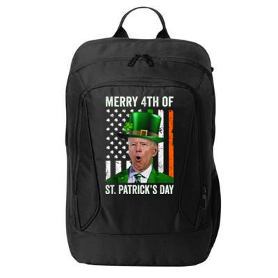 Funny Merry 4th Of St PatrickS Day Joe Biden Leprechaun Hat Gift City Backpack