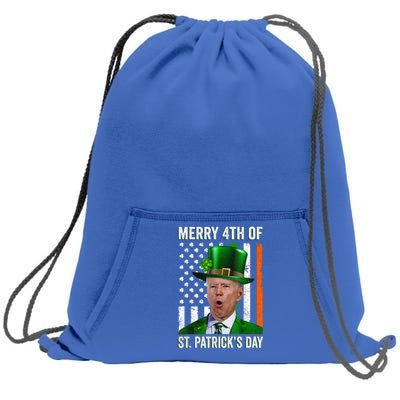 Funny Merry 4th Of St PatrickS Day Joe Biden Leprechaun Hat Gift Sweatshirt Cinch Pack Bag