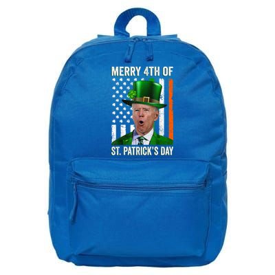 Funny Merry 4th Of St PatrickS Day Joe Biden Leprechaun Hat Gift 16 in Basic Backpack