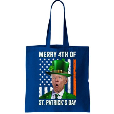 Funny Merry 4th Of St PatrickS Day Joe Biden Leprechaun Hat Gift Tote Bag