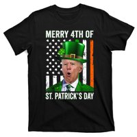 Funny Merry 4th Of St Patrick's Day Joe Biden Leprechaun Hat T-Shirt