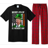 Funny Merry 4th Of St Patrick's Day Joe Biden Leprechaun Hat Pajama Set