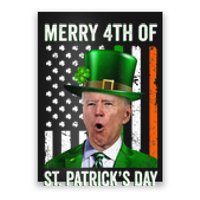 Funny Merry 4th Of St Patrick's Day Joe Biden Leprechaun Hat Poster