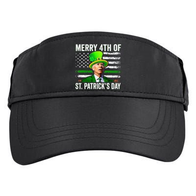 Funny Merry 4th Of St Patrick's Day Joe Biden Leprechaun Hat Adult Drive Performance Visor