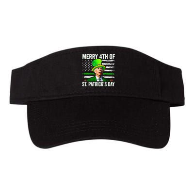 Funny Merry 4th Of St Patrick's Day Joe Biden Leprechaun Hat Valucap Bio-Washed Visor