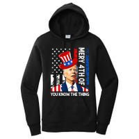 Funny Merry 4th Of You Know..The Thing 4th Of July USA Flag Women's Pullover Hoodie