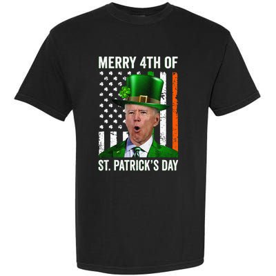 Funny Merry 4th Of St Patrick's Day Joe Biden Leprechaun Hat  Garment-Dyed Heavyweight T-Shirt