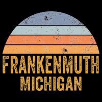 Frankenmuth Michigan 70s 80s Vintage Distressed Retro Hoodie