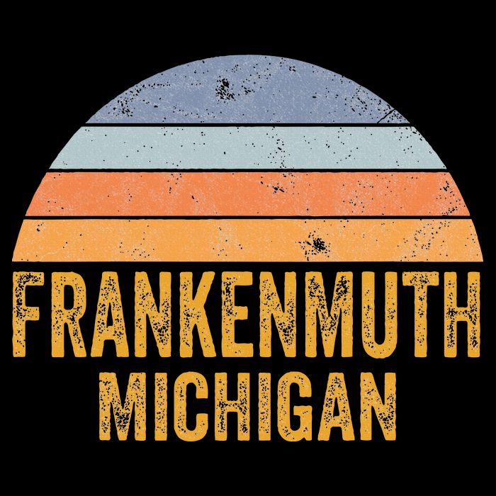 Frankenmuth Michigan 70s 80s Vintage Distressed Retro Hoodie