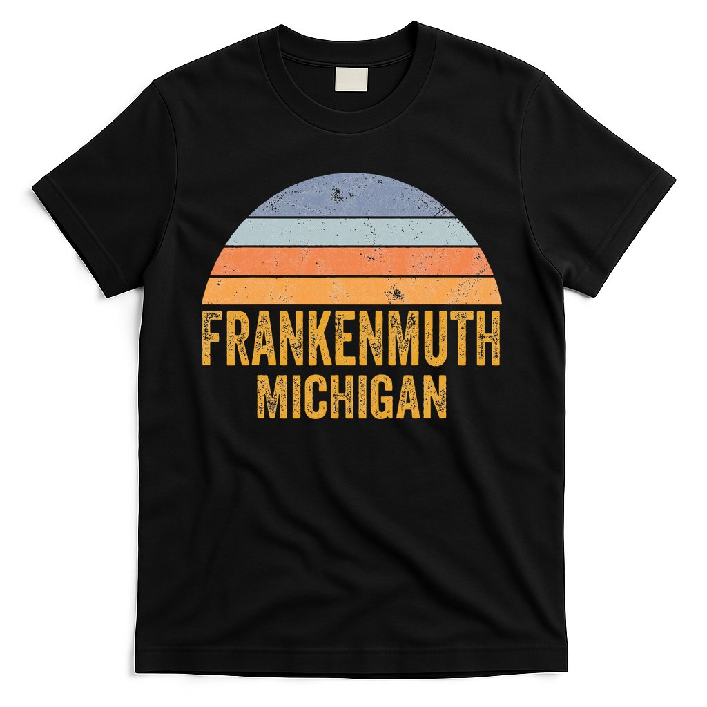 Frankenmuth Michigan 70s 80s Vintage Distressed Retro T-Shirt