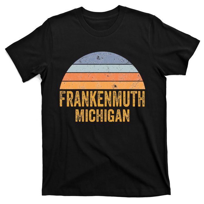 Frankenmuth Michigan 70s 80s Vintage Distressed Retro T-Shirt