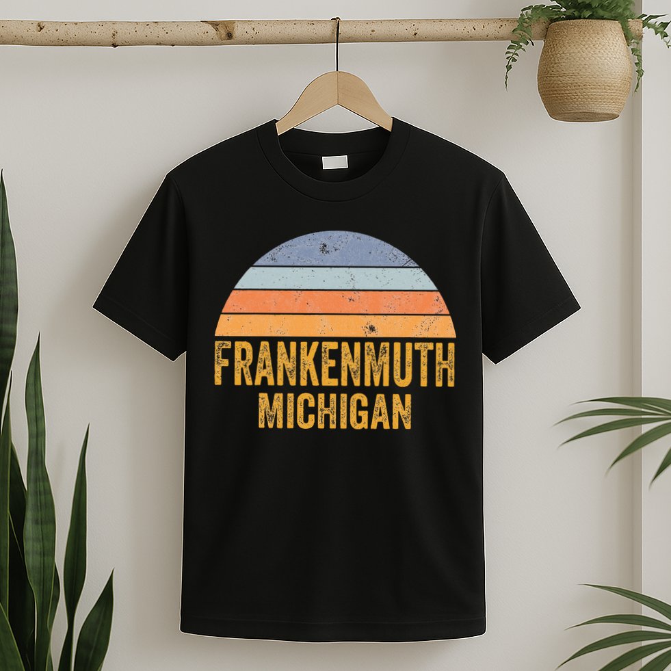 Frankenmuth Michigan 70s 80s Vintage Distressed Retro T-Shirt