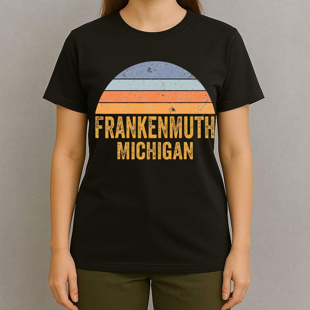 Frankenmuth Michigan 70s 80s Vintage Distressed Retro T-Shirt