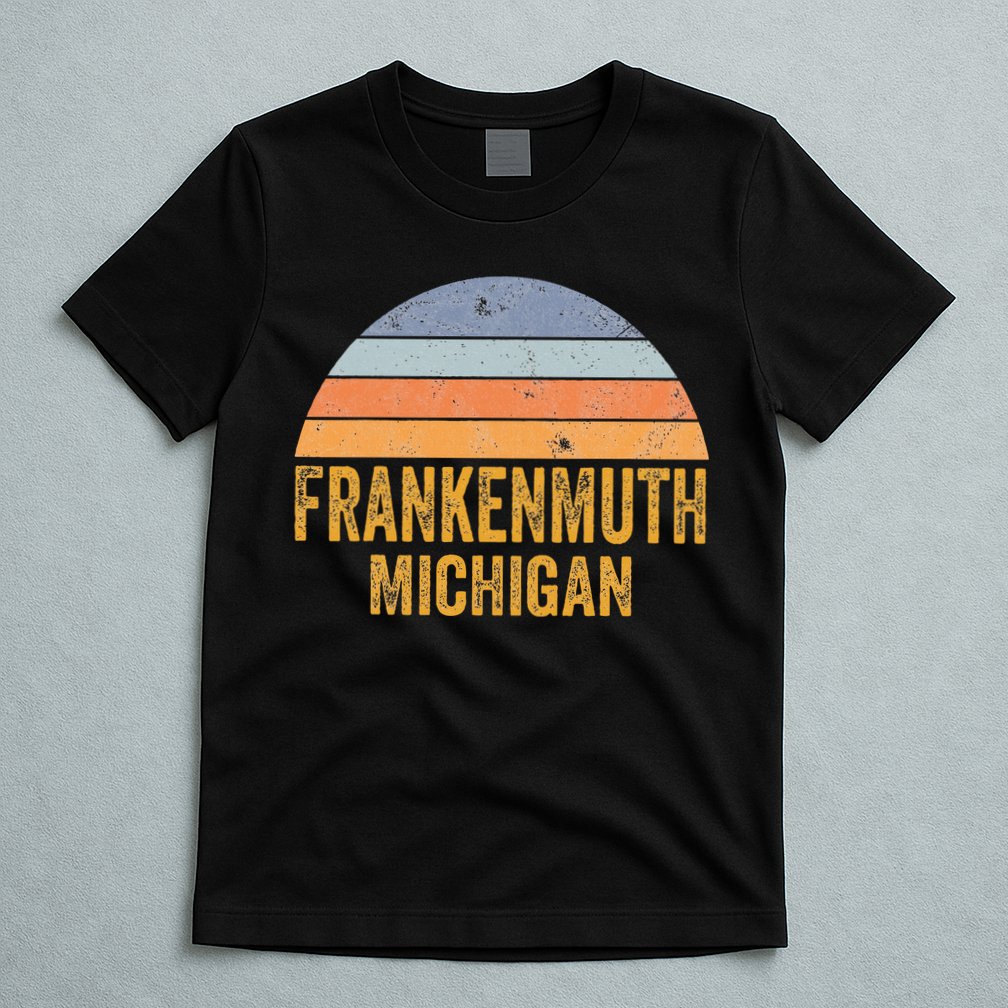 Frankenmuth Michigan 70s 80s Vintage Distressed Retro T-Shirt