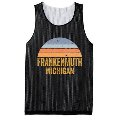 Frankenmuth Michigan 70s 80s Vintage Distressed Retro Mesh Reversible Basketball Jersey Tank