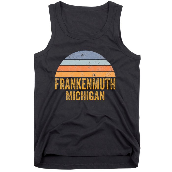 Frankenmuth Michigan 70s 80s Vintage Distressed Retro Tank Top