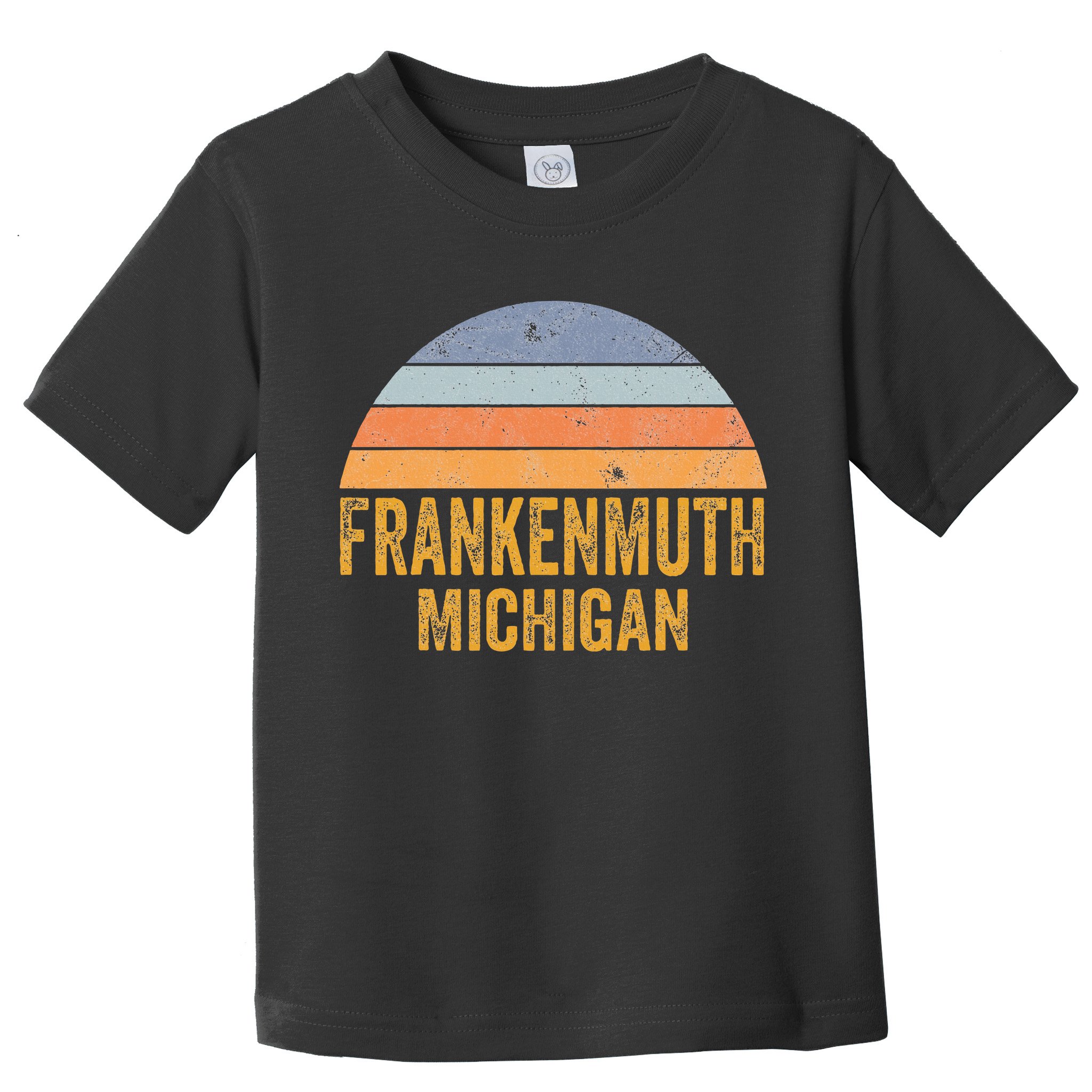 Frankenmuth Michigan 70s 80s Vintage Distressed Retro Toddler T-Shirt