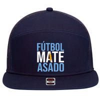 Futbol Mate Asado Argentina Pride 7 Panel Mesh Trucker Snapback Hat