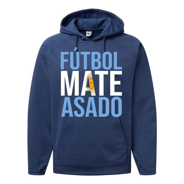 Futbol Mate Asado Argentina Pride Performance Fleece Hoodie