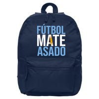 Futbol Mate Asado Argentina Pride 16 in Basic Backpack
