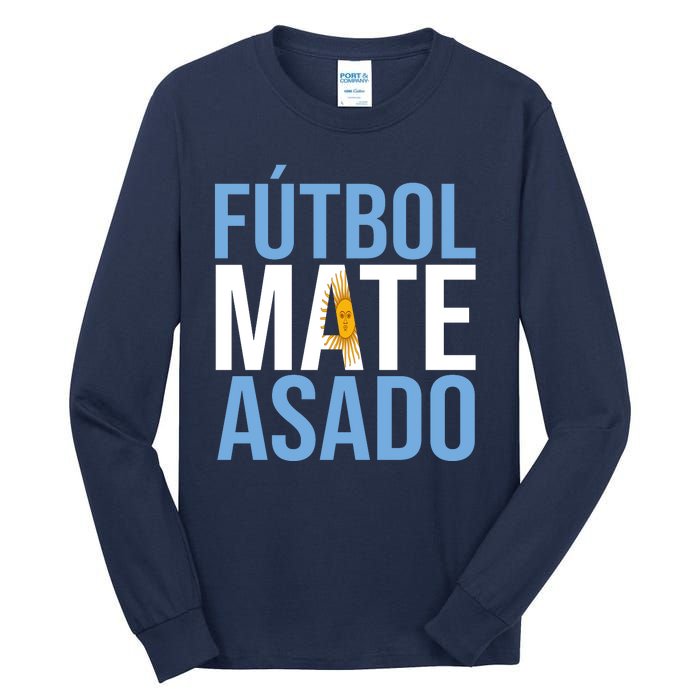 Futbol Mate Asado Argentina Pride Tall Long Sleeve T-Shirt