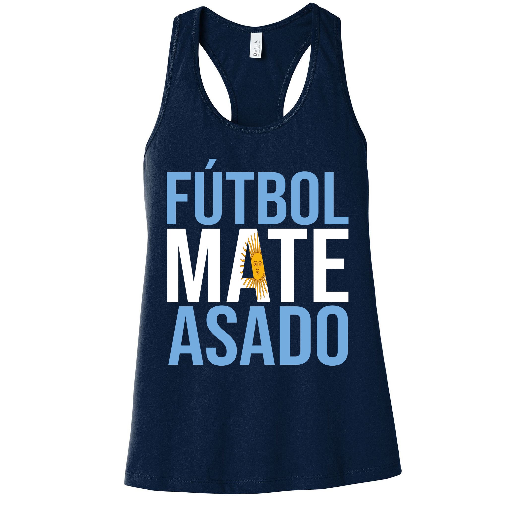 Futbol Mate Asado Argentina Pride Womens Tank Top