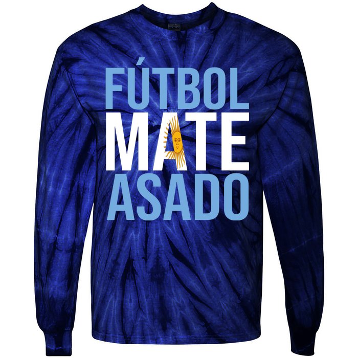 Futbol Mate Asado Argentina Pride Tie-Dye Long Sleeve Shirt