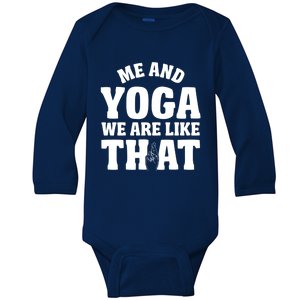 Funny Me And Yoga Gift Meditation Namaste Design Gift Baby Long Sleeve Bodysuit