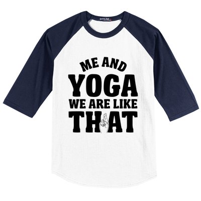 Funny Me And Yoga Gift Meditation Namaste Design Gift Baseball Sleeve Shirt