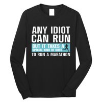 Funny Marathon Art For Women Marathoner Running Finisher Long Sleeve Shirt