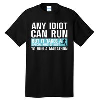 Funny Marathon Art For Women Marathoner Running Finisher Tall T-Shirt