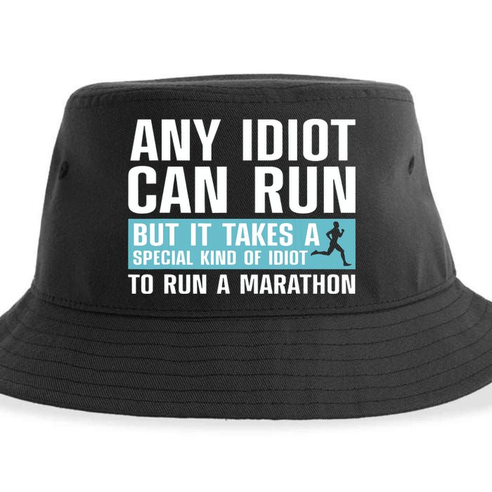 Funny Marathon Art For Women Marathoner Running Finisher Sustainable Bucket Hat