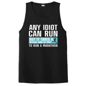 Funny Marathon Art For Women Marathoner Running Finisher PosiCharge Competitor Tank