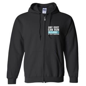 Funny Marathon Art For Women Marathoner Running Finisher Full Zip Hoodie