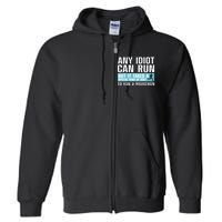 Funny Marathon Art For Women Marathoner Running Finisher Full Zip Hoodie