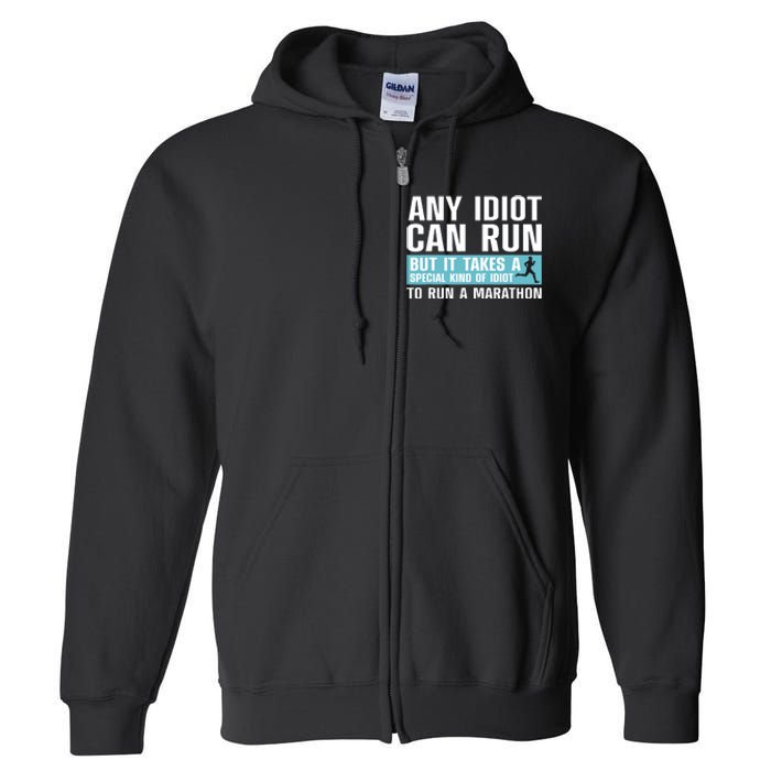 Funny Marathon Art For Women Marathoner Running Finisher Full Zip Hoodie