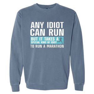 Funny Marathon Art For Women Marathoner Running Finisher Garment-Dyed Sweatshirt