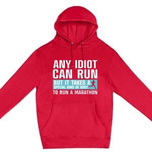 Funny Marathon Art For Women Marathoner Running Finisher Premium Pullover Hoodie