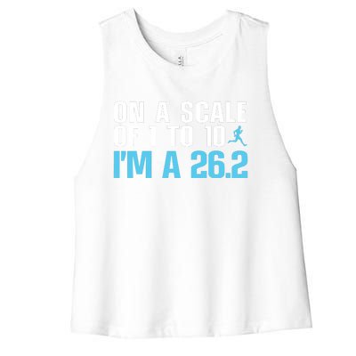 Funny Marathon Art Women Marathon Finisher 262 Running Women's Racerback Cropped Tank