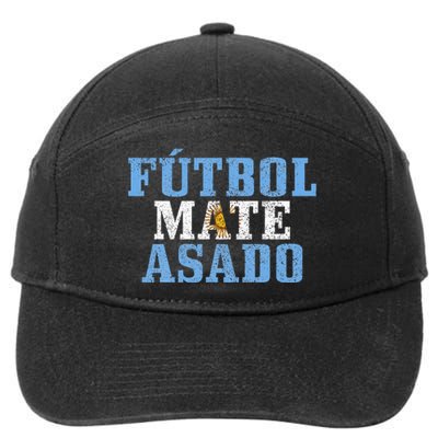 Futbol Mate Asado Argentina Argentinian Flag Pride 7-Panel Snapback Hat